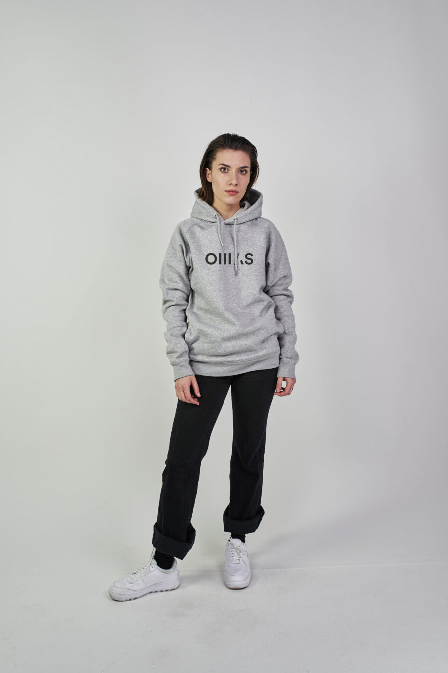 space.hoodie grau-schwarz