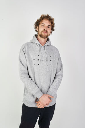 grid.hoodies grau-schwarz